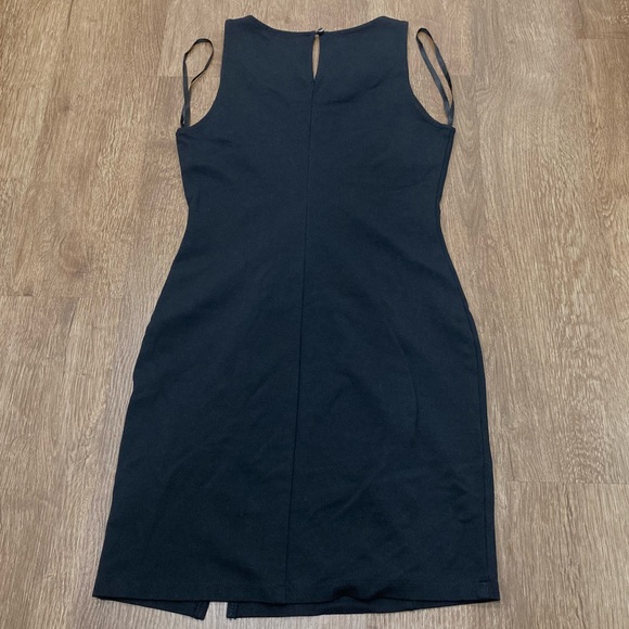 Elegant Little Black Dress with Rhinestone Beaded Neckline Medium - Picture 6 of 13